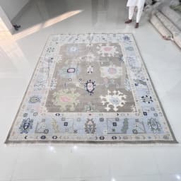 Avalon Pastel Medallion Grey Rug 9