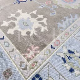 Avalon Pastel Medallion Grey Rug 2