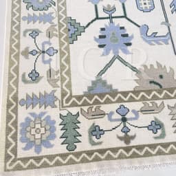 Serene Periwinkle Modern Tribal Rug 11