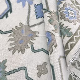 Serene Periwinkle Modern Tribal Rug 1
