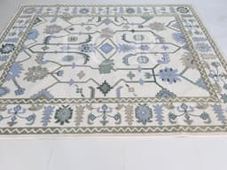 Serene Periwinkle Modern Tribal Rug 3