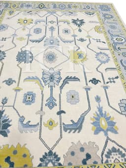 Sapphire & Citrus Oushak Style Rug 1