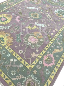 Sultanate Modern Persian Rug in Mauve & Chartreuse 8