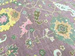 Sultanate Modern Persian Rug in Mauve & Chartreuse 2