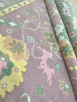 Sultanate Modern Persian Rug in Mauve & Chartreuse 1