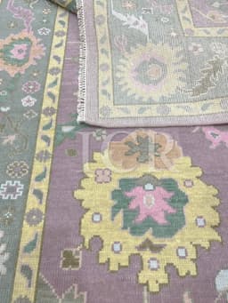 Sultanate Modern Persian Rug in Mauve & Chartreuse 6