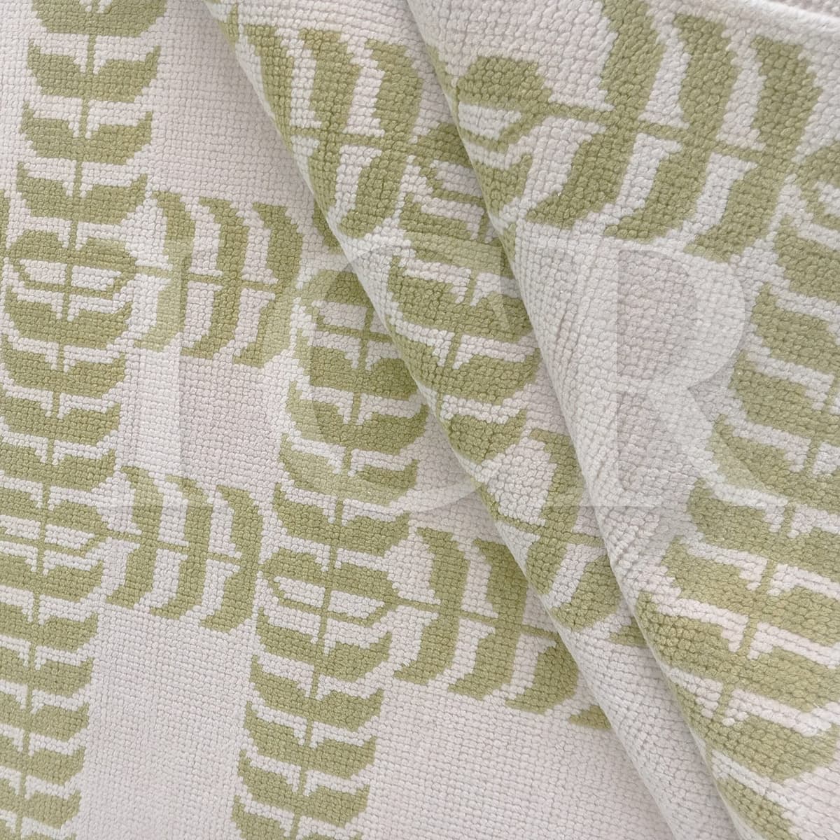 Sage Green Geometric Ivory Rug