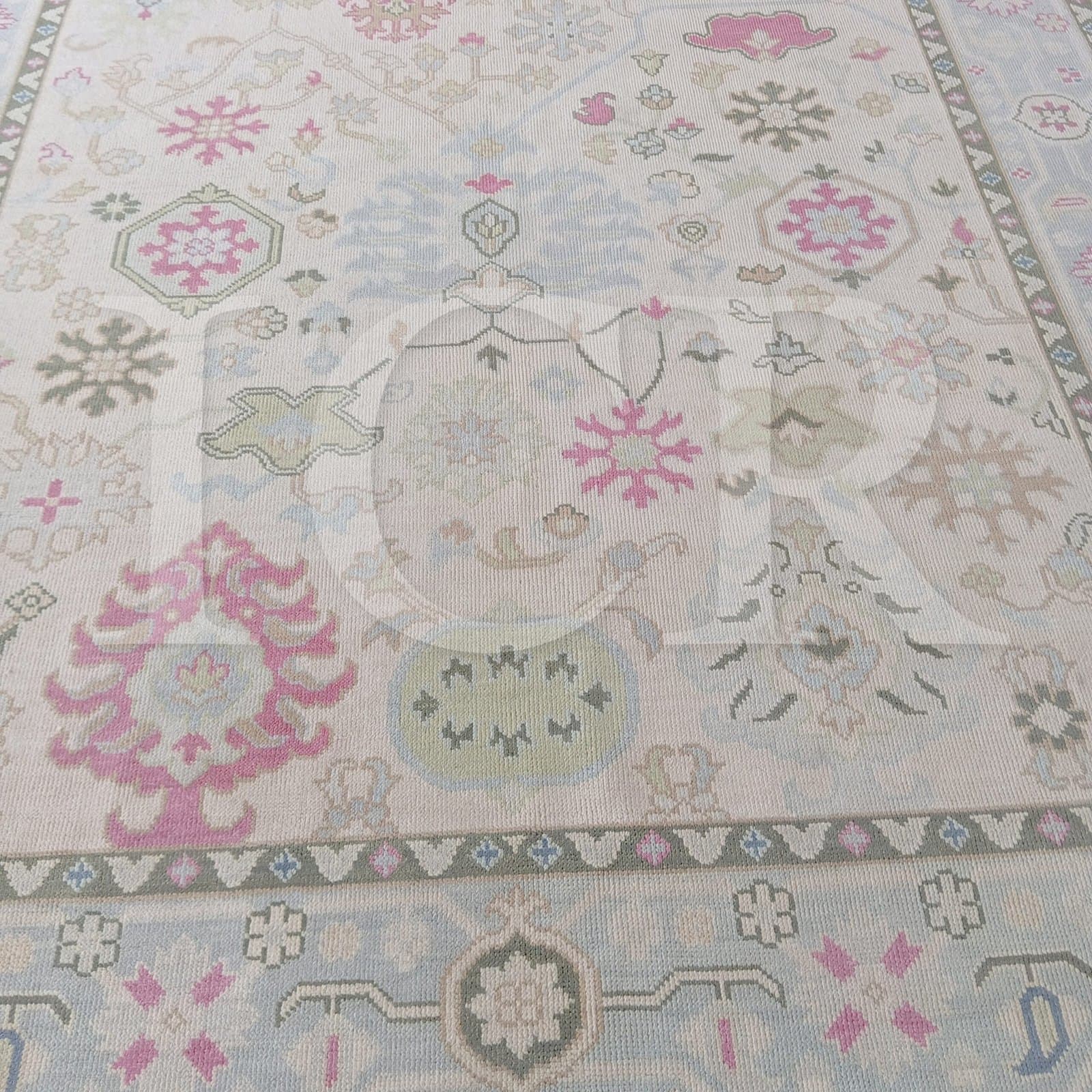Blush Meadow Heritage Handcrafted Rug